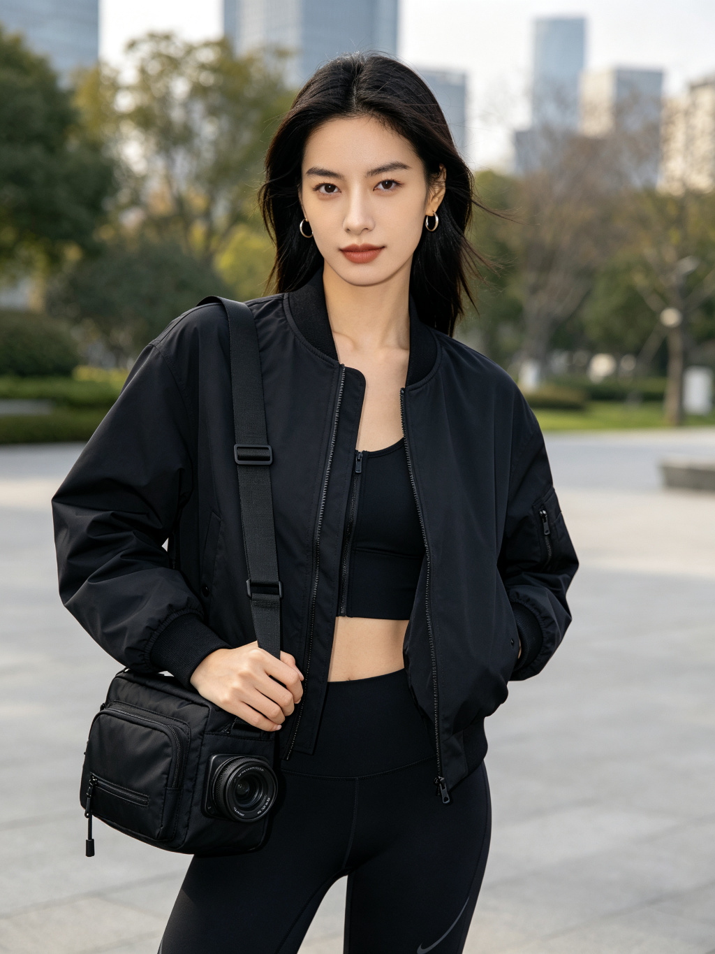Nylon camera bag sporty