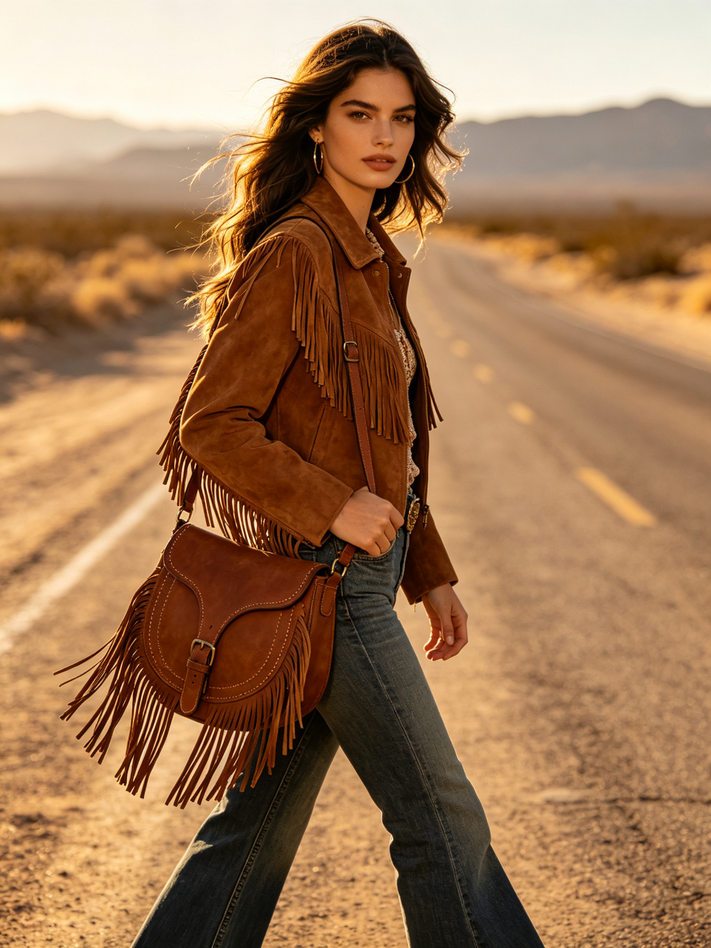 Fringe saddle bag bohemian