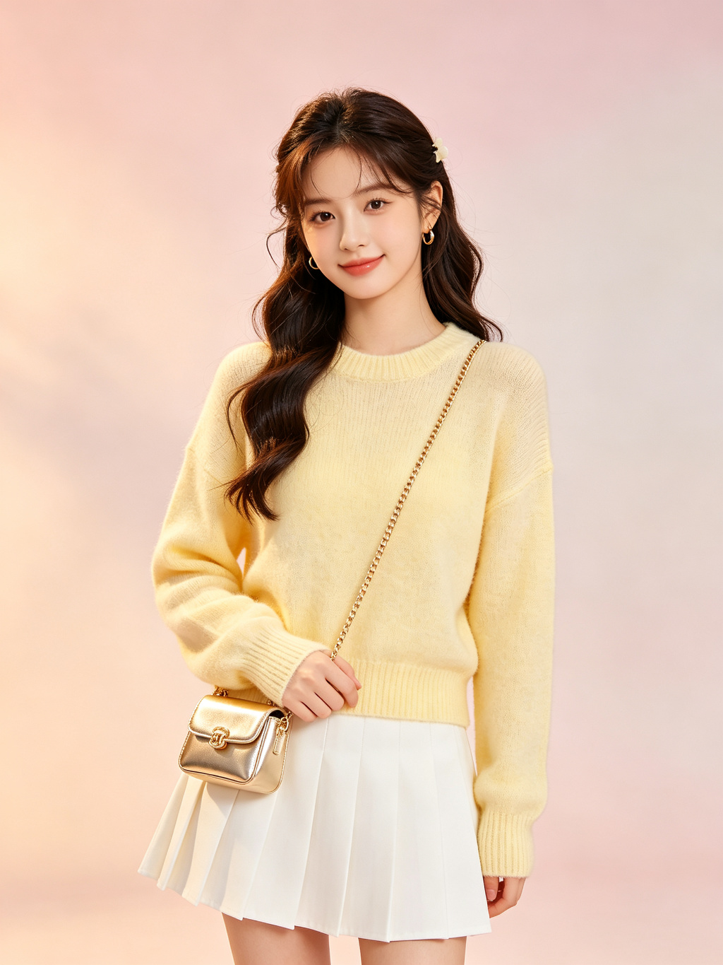 Mini gold chain bag cute